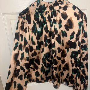 SHEIN Multicolor Patterned Satin Top